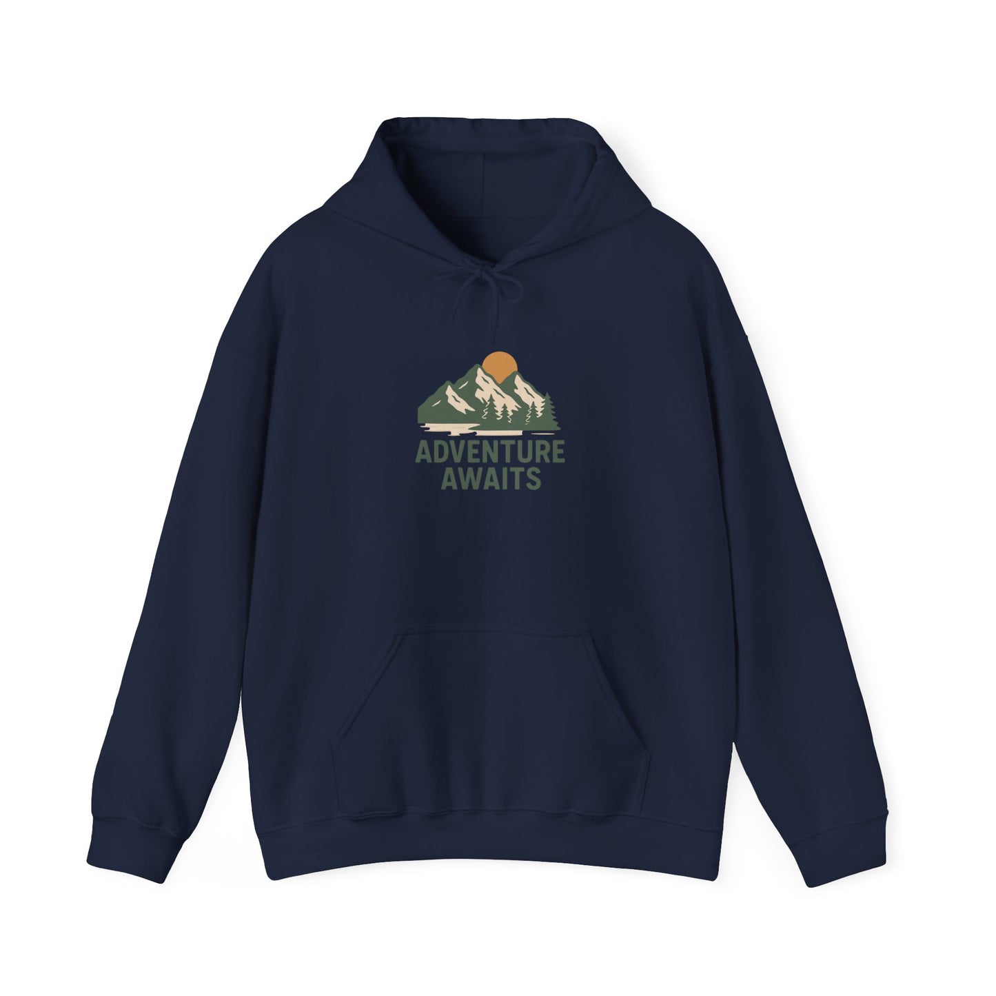 Adventure Awaits Unisex Hoodie, Cozy Outdoor Sweatshirt, Camping Gift, Hiking Apparel, Travel Essential, Nature Lover's Gear