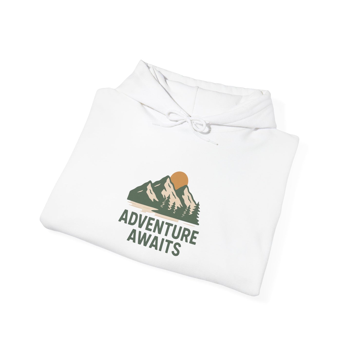 Adventure Awaits Unisex Hoodie, Cozy Outdoor Sweatshirt, Camping Gift, Hiking Apparel, Travel Essential, Nature Lover's Gear