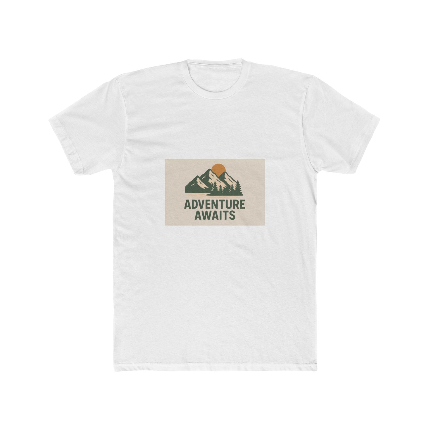 Adventure Awaits Unisex Cotton Crew Tee – Nature Lover's Graphic T-Shirt