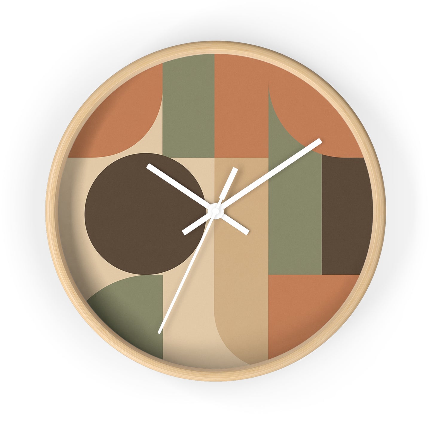 Modern Geometric Wall Clock, Boho Decor, Home Office Wall Art, Gift for Her, Minimalist Design