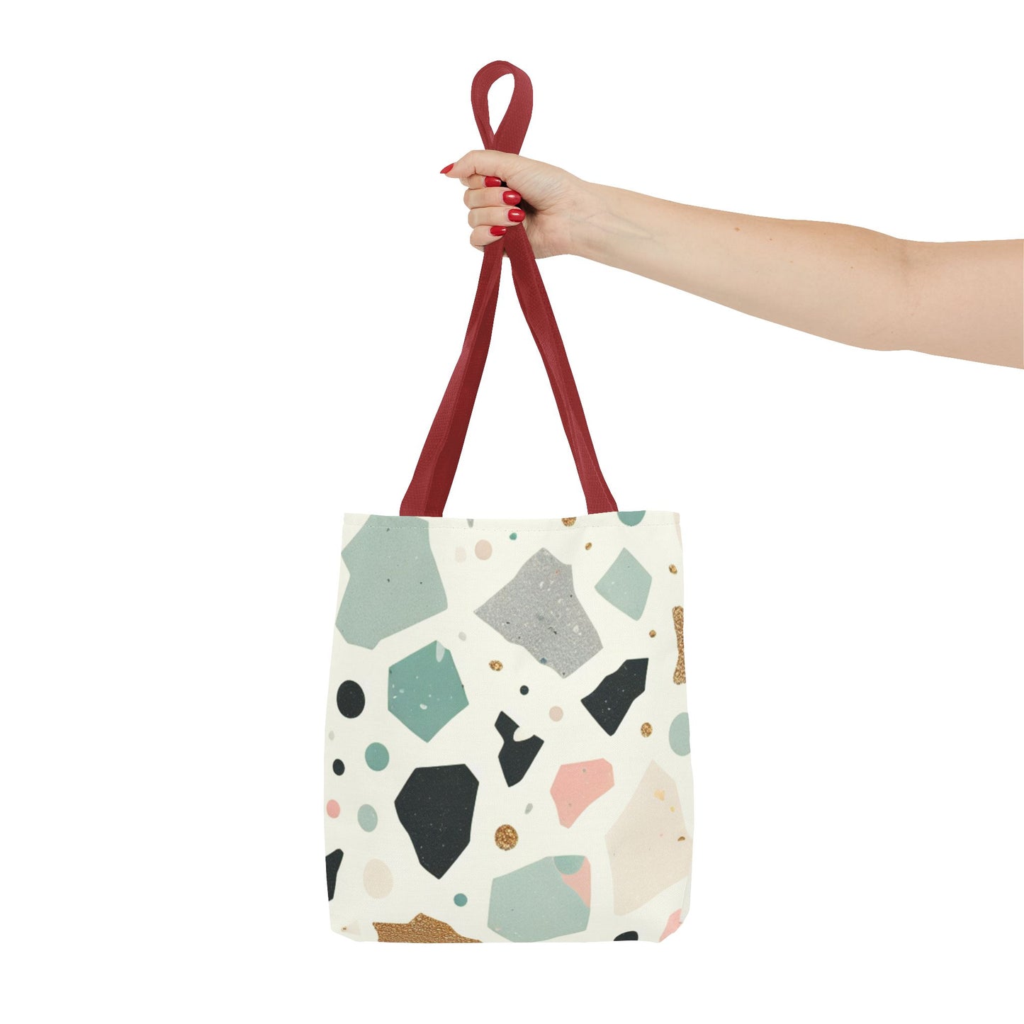 Terrazzo Pattern Tote Bag - Eco-Friendly Canvas Bag