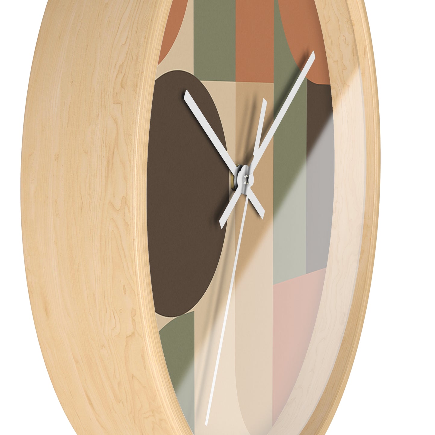 Modern Geometric Wall Clock, Boho Decor, Home Office Wall Art, Gift for Her, Minimalist Design