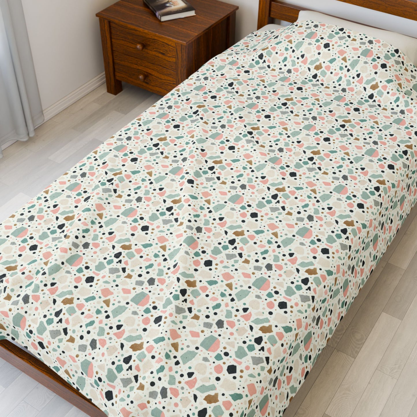 Terrazzo Pattern Velveteen Plush Blanket