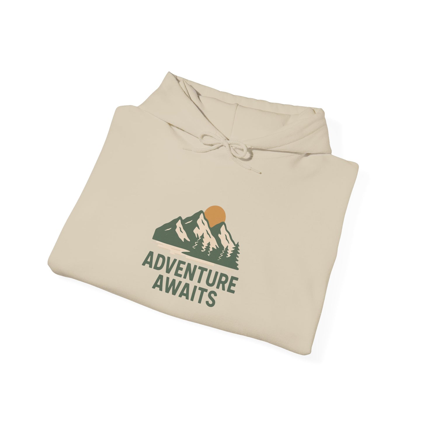 Adventure Awaits Unisex Hoodie, Cozy Outdoor Sweatshirt, Camping Gift, Hiking Apparel, Travel Essential, Nature Lover's Gear