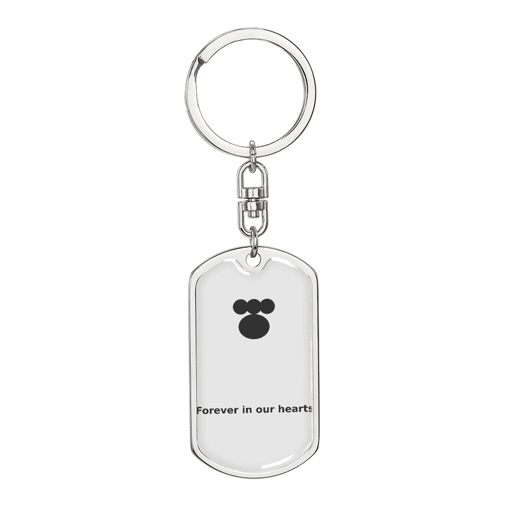Custom Dog Tag Keychain – Forever in Our Hearts