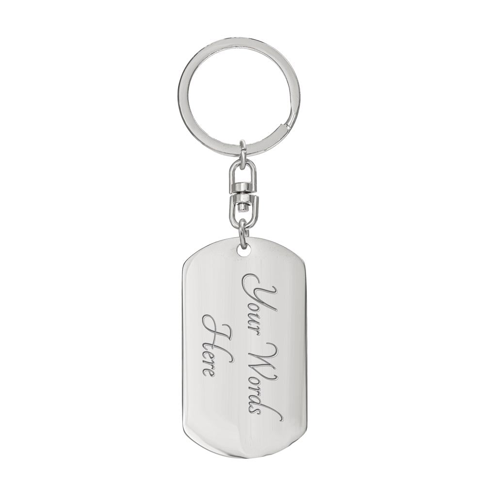 Custom Dog Tag Keychain – Forever in Our Hearts