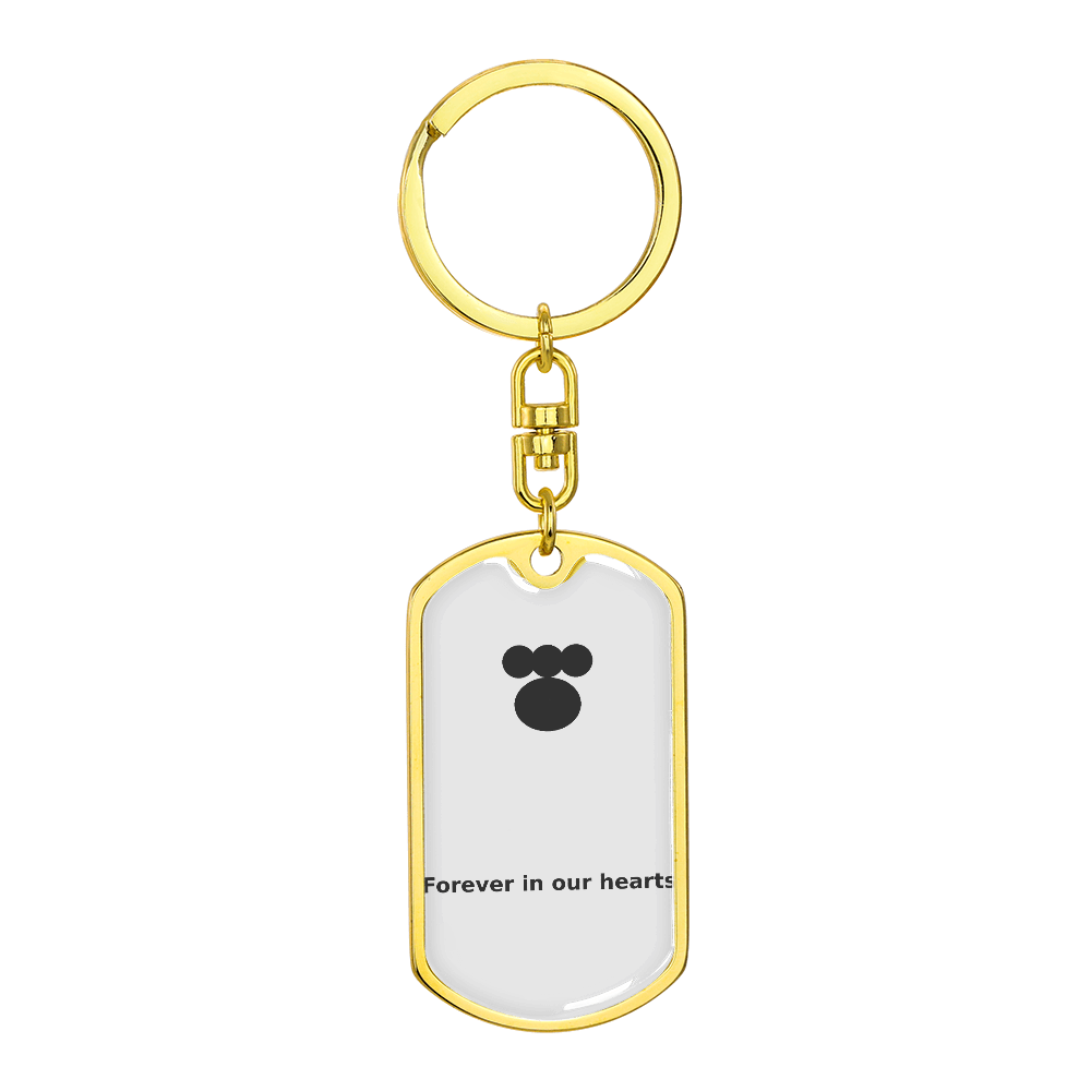 Custom Dog Tag Keychain – Forever in Our Hearts