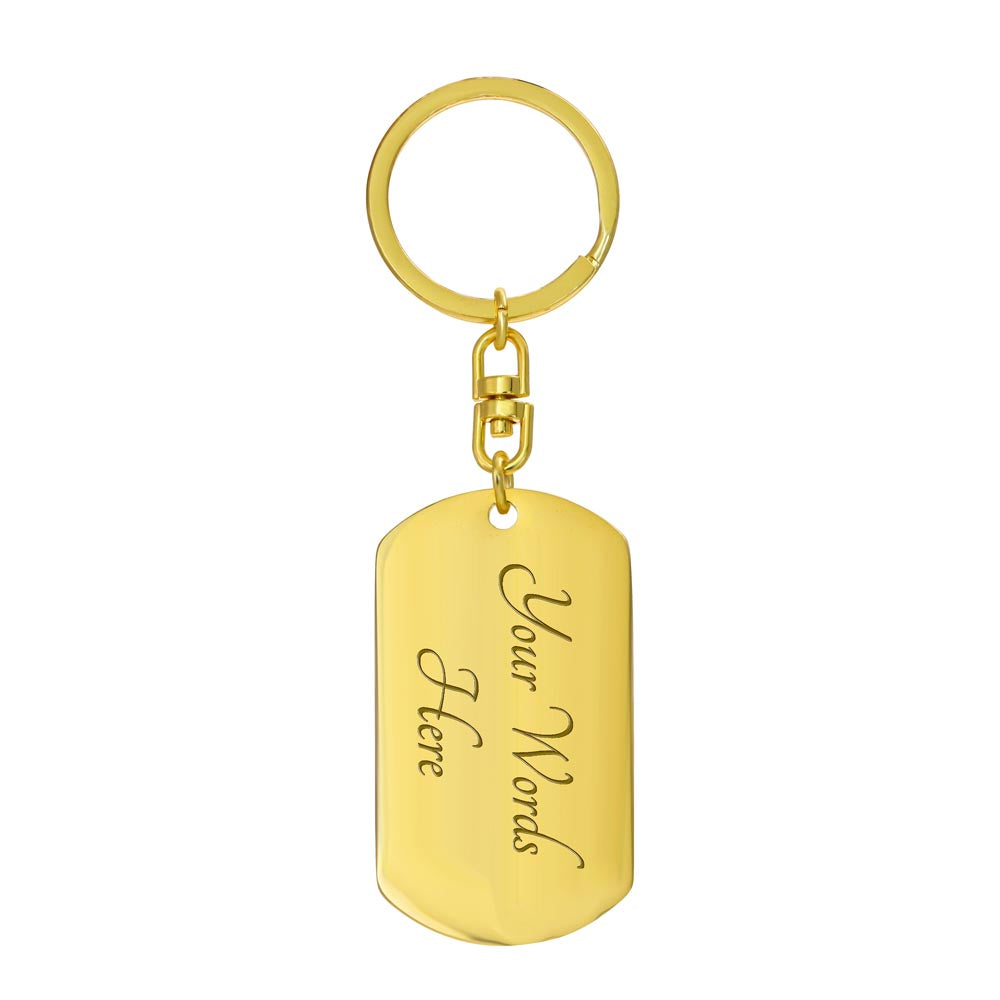Custom Dog Tag Keychain – Forever in Our Hearts