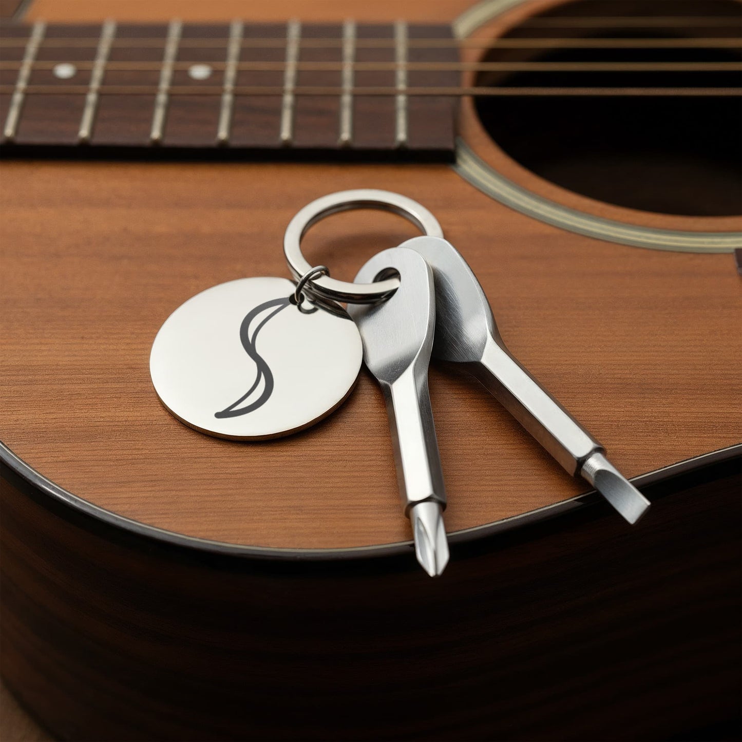 Elegant Swirl Screwdriver Keychain
