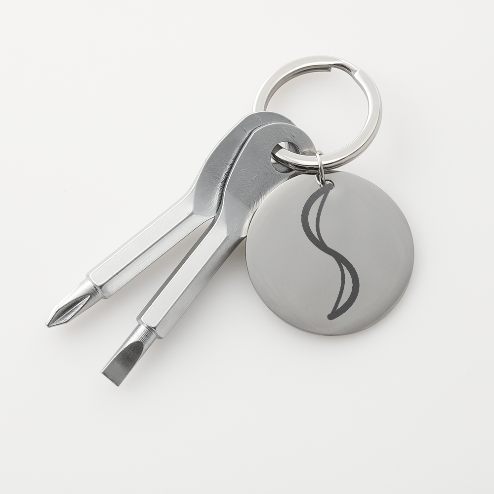 Elegant Swirl Screwdriver Keychain