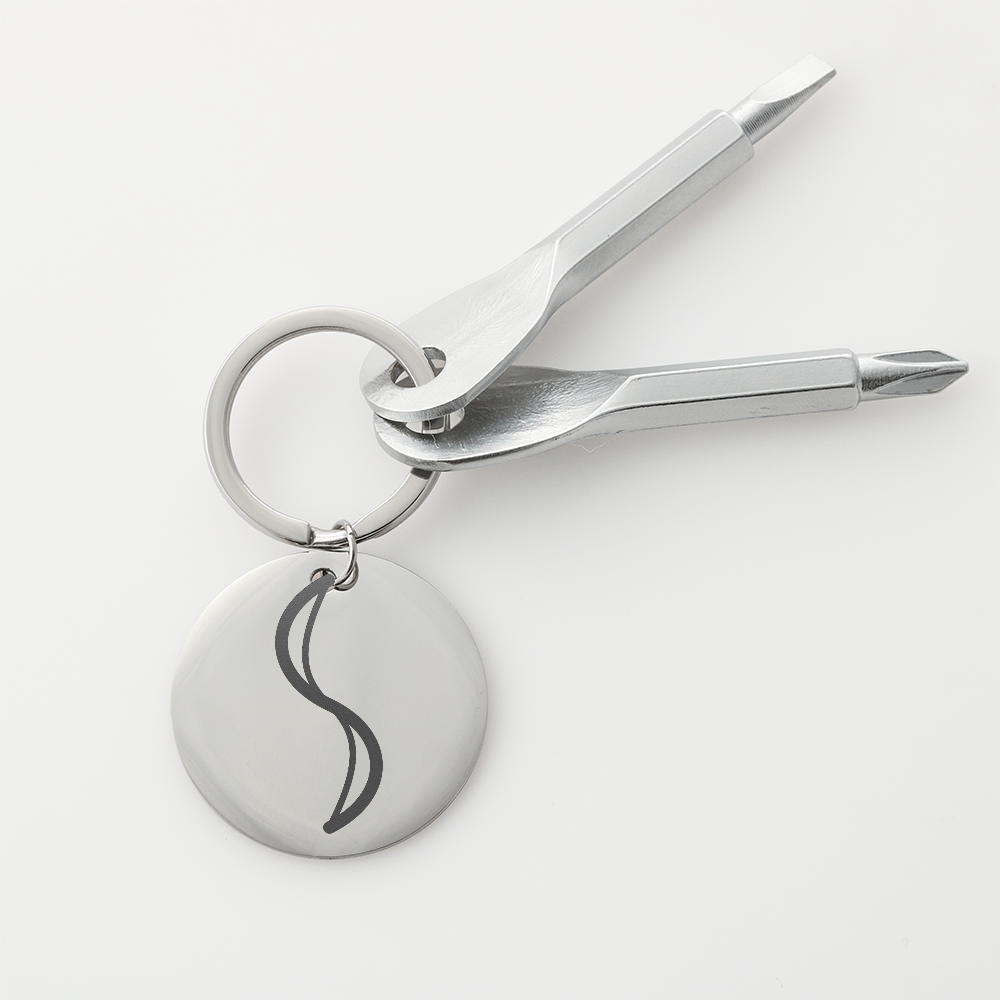 Elegant Swirl Screwdriver Keychain