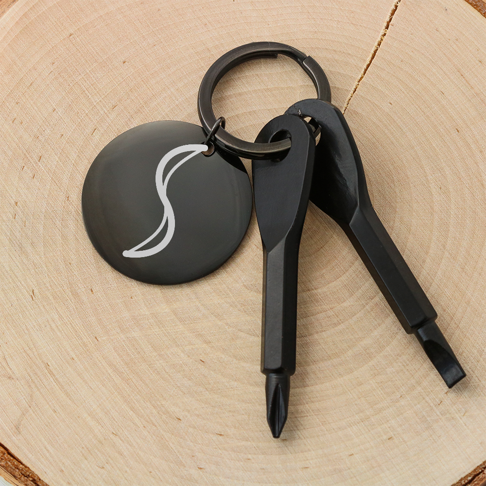 Elegant Swirl Screwdriver Keychain