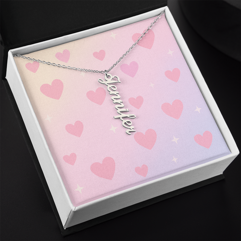 Personalised Vertical Name Necklace