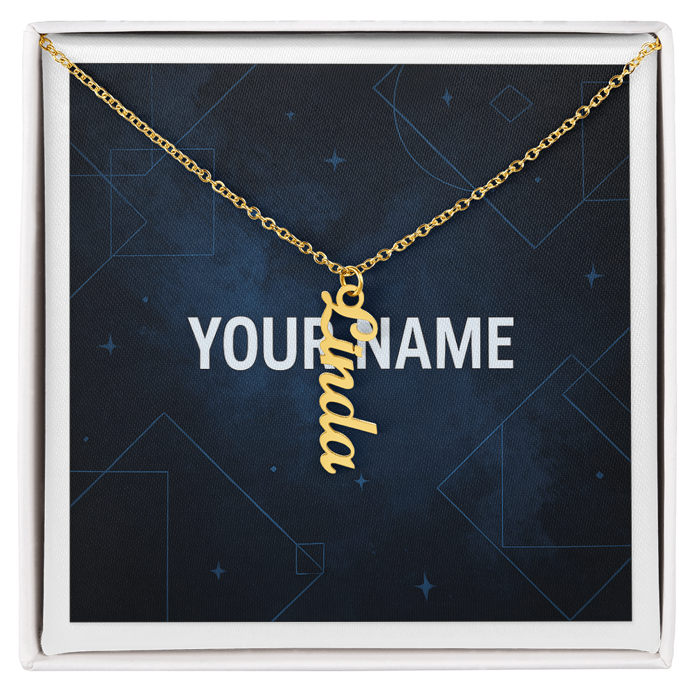 Personalised Vertical Name Necklace for Men