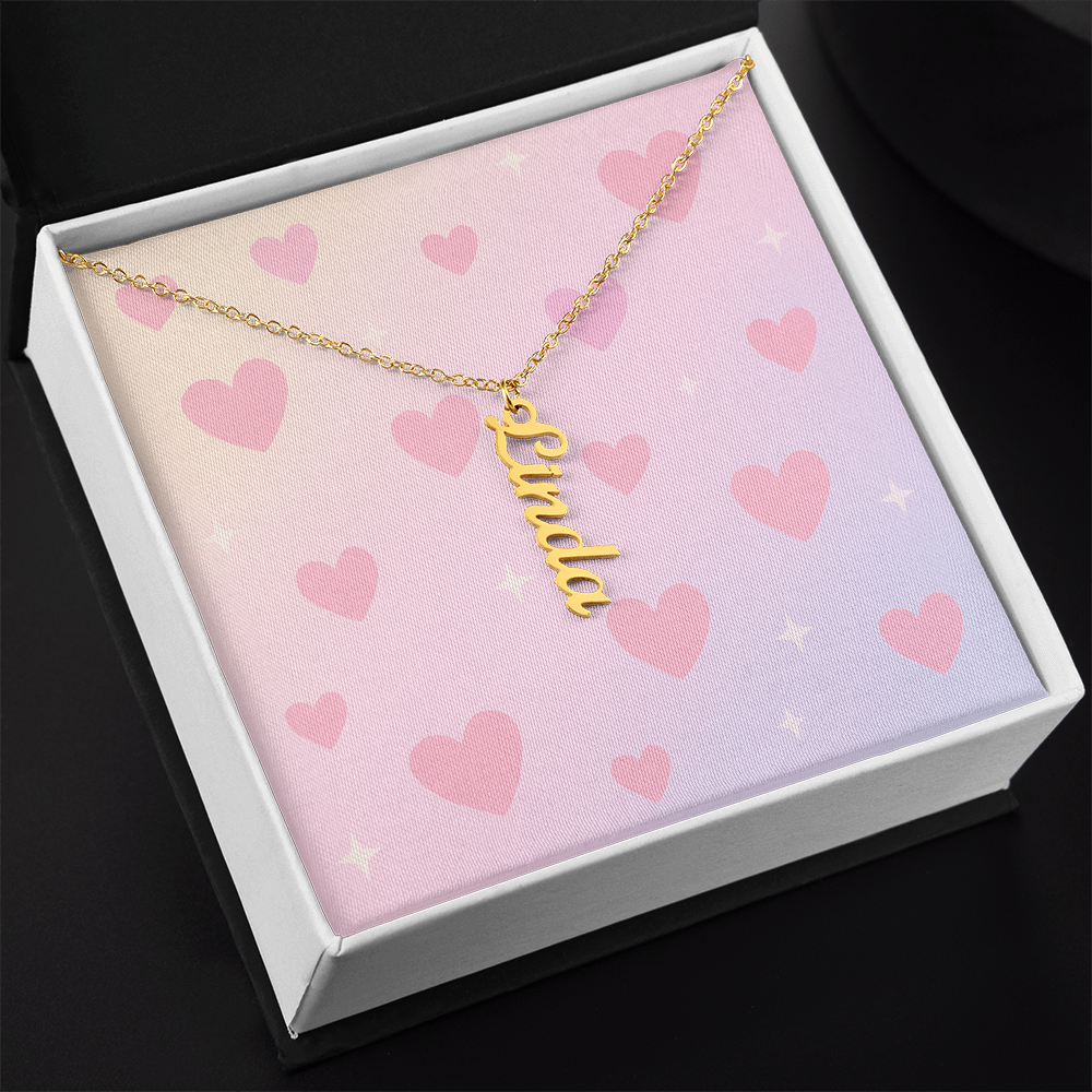 Personalised Vertical Name Necklace