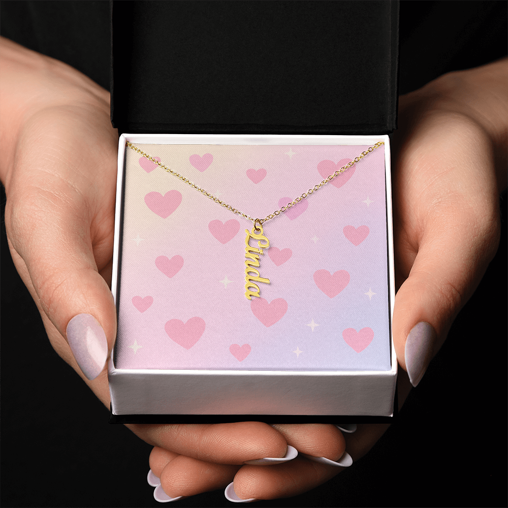 Personalised Vertical Name Necklace