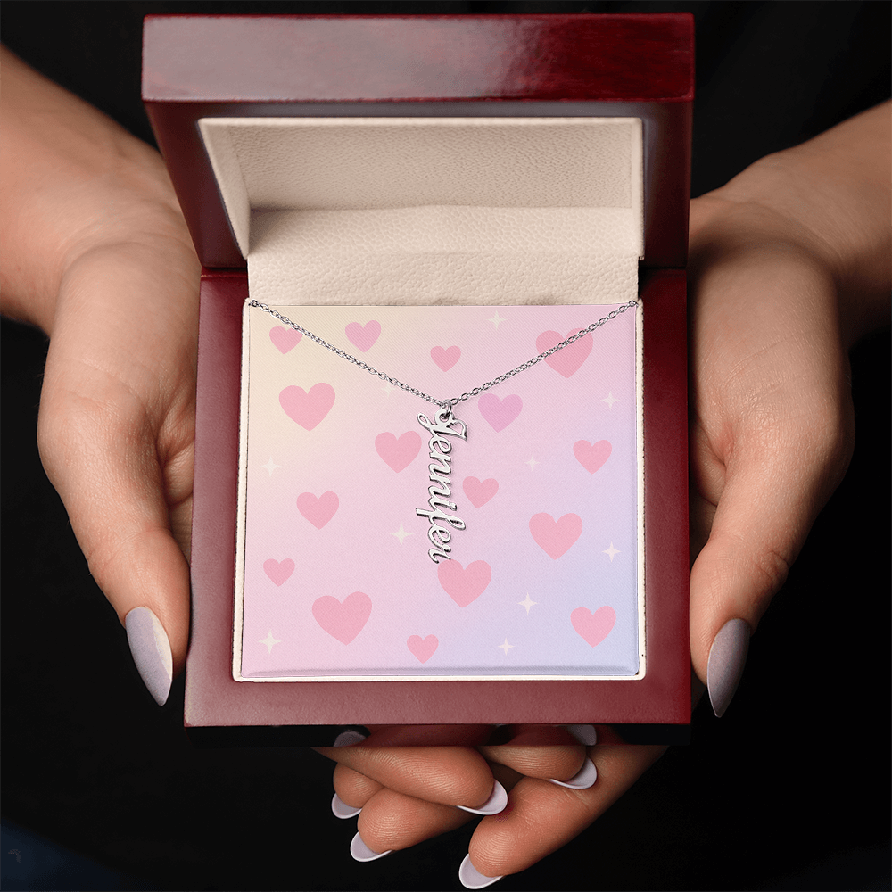 Personalised Vertical Name Necklace