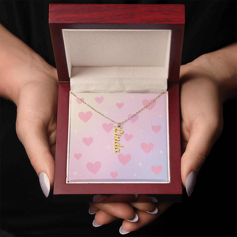 Personalised Vertical Name Necklace