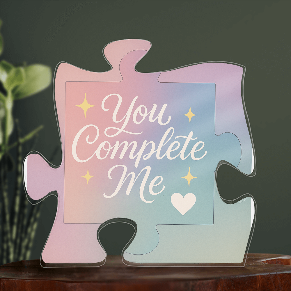 You Complete Me Puzzle Acrylic Plaque