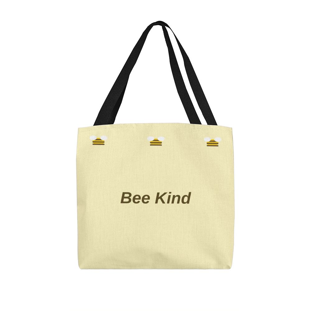 Bee Kind Tote Bag – Pastel Yellow