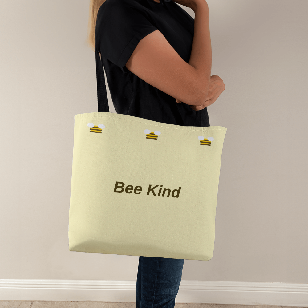 Bee Kind Tote Bag – Pastel Yellow