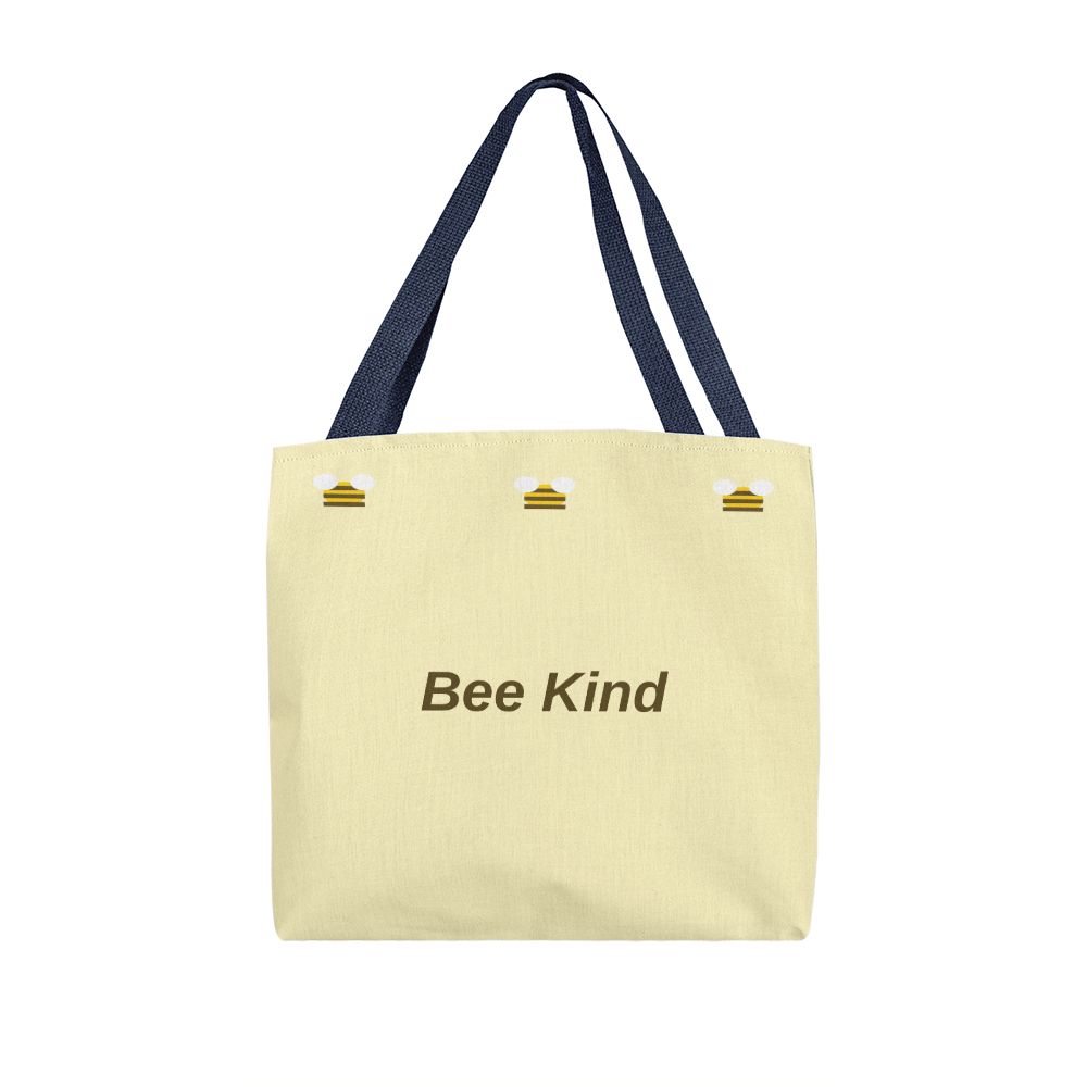 Bee Kind Tote Bag – Pastel Yellow