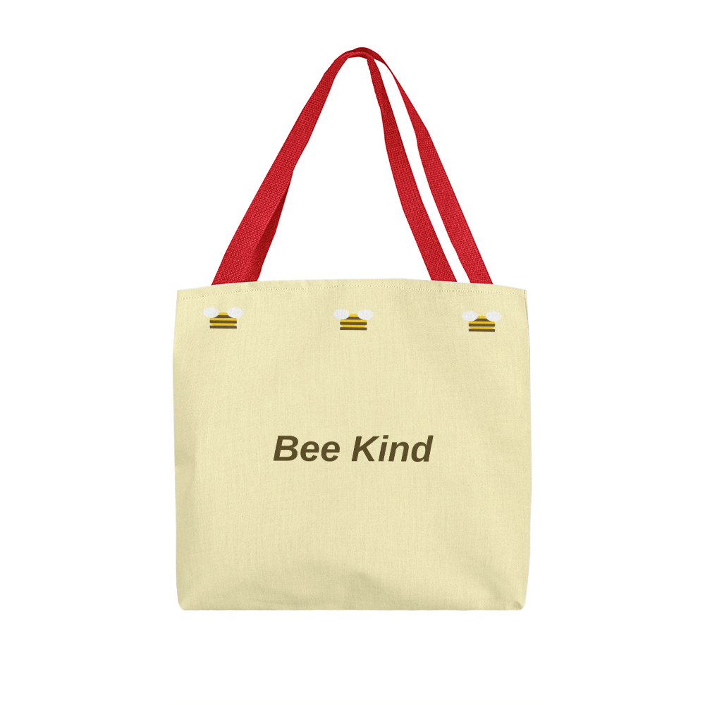 Bee Kind Tote Bag – Pastel Yellow