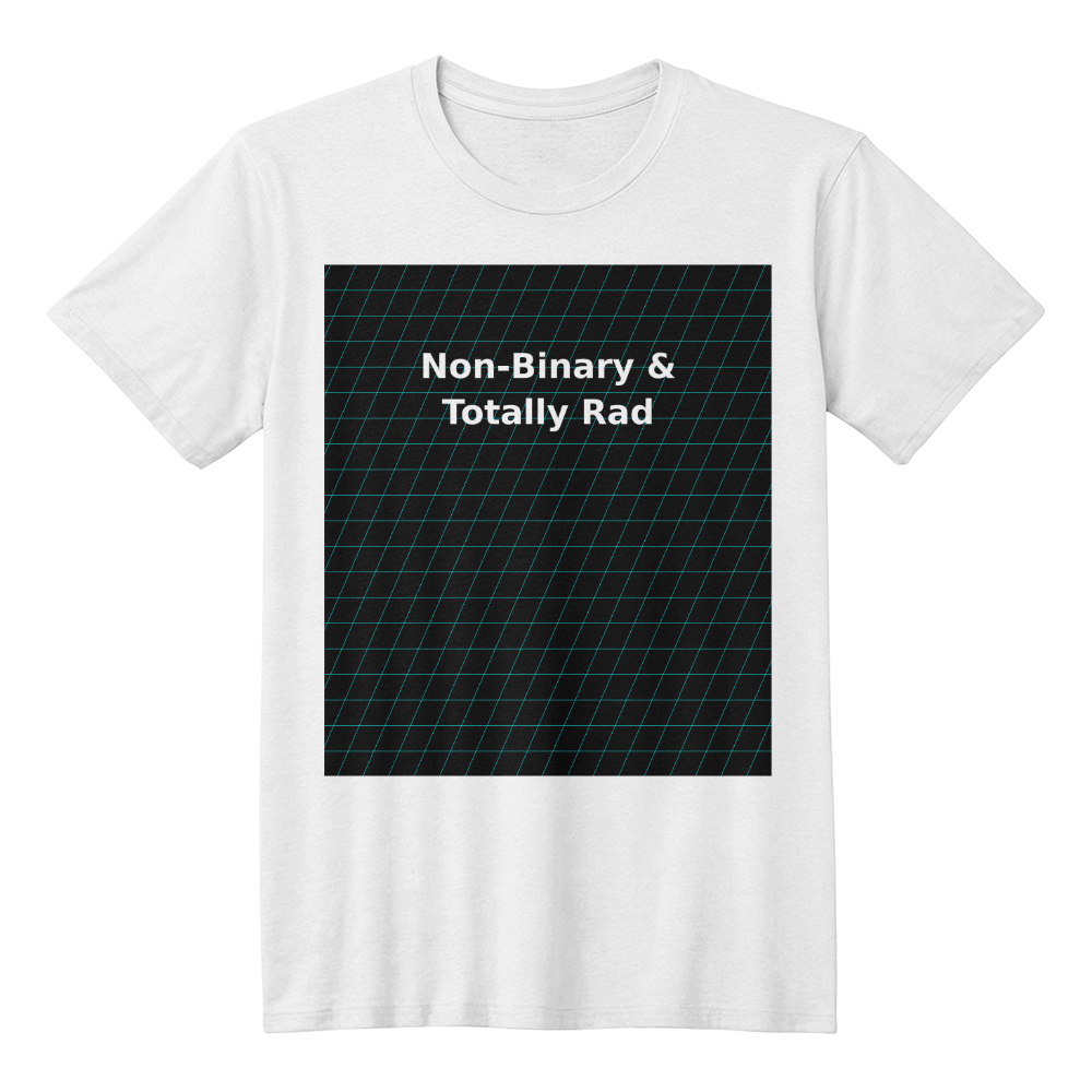 Non-Binary & Totally Rad Retro Grid Tee