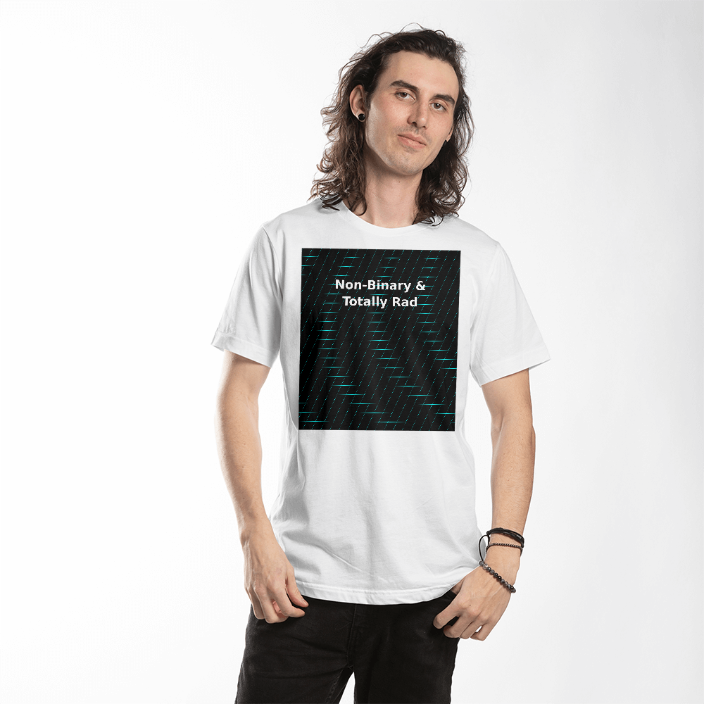 Non-Binary & Totally Rad Retro Grid Tee