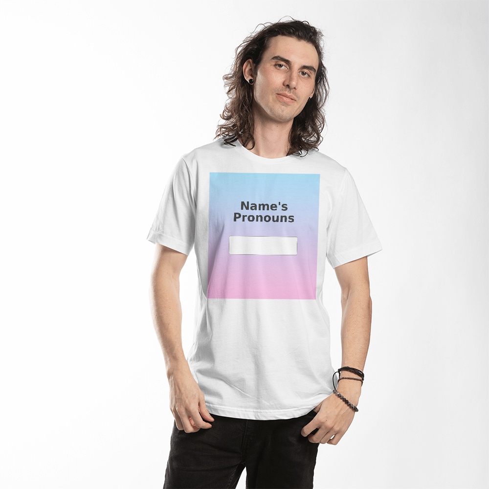 Name's Pronouns Customisable Pastel Tee