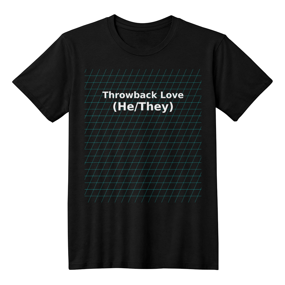 Throwback Love He/They Retro Grid Tee – Transparent