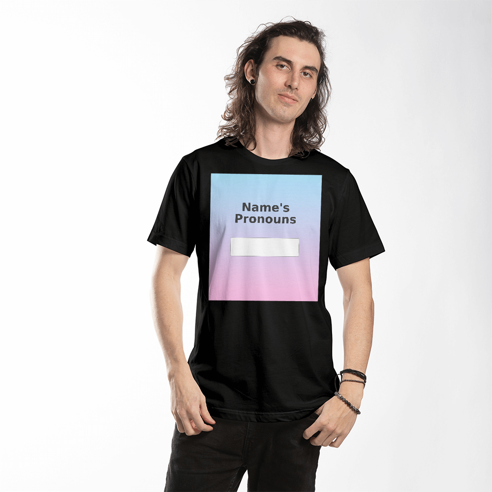 Name's Pronouns Customisable Pastel Tee