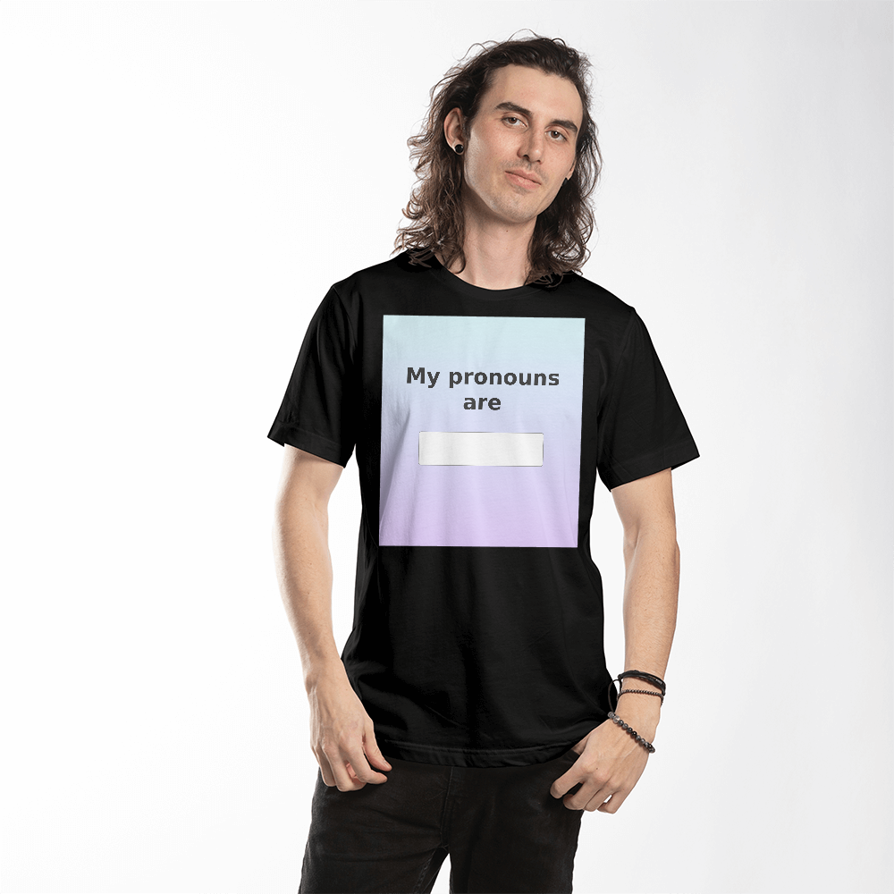 My Pronouns Are Customisable Pastel Tee