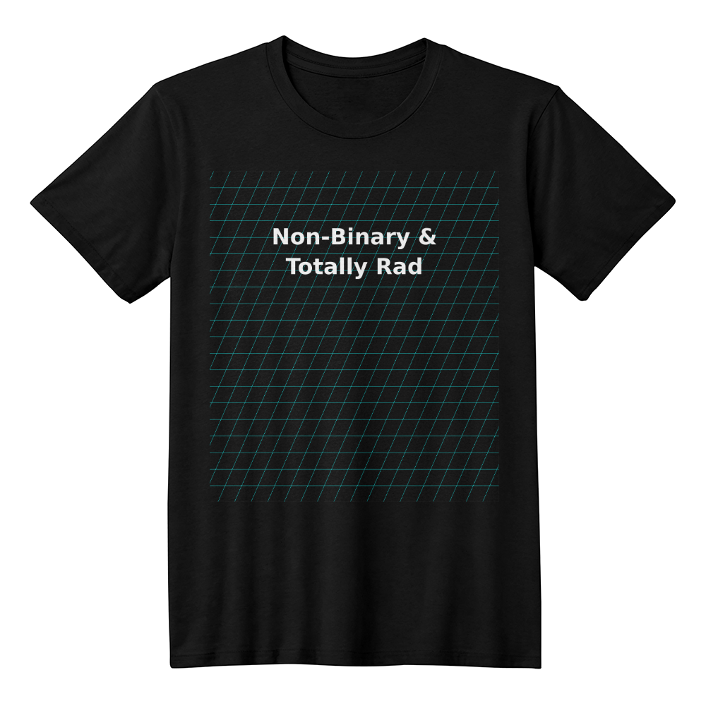 Non-Binary & Totally Rad Retro Grid Tee