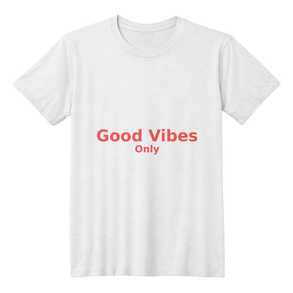Good Vibes Only Text T-Shirt