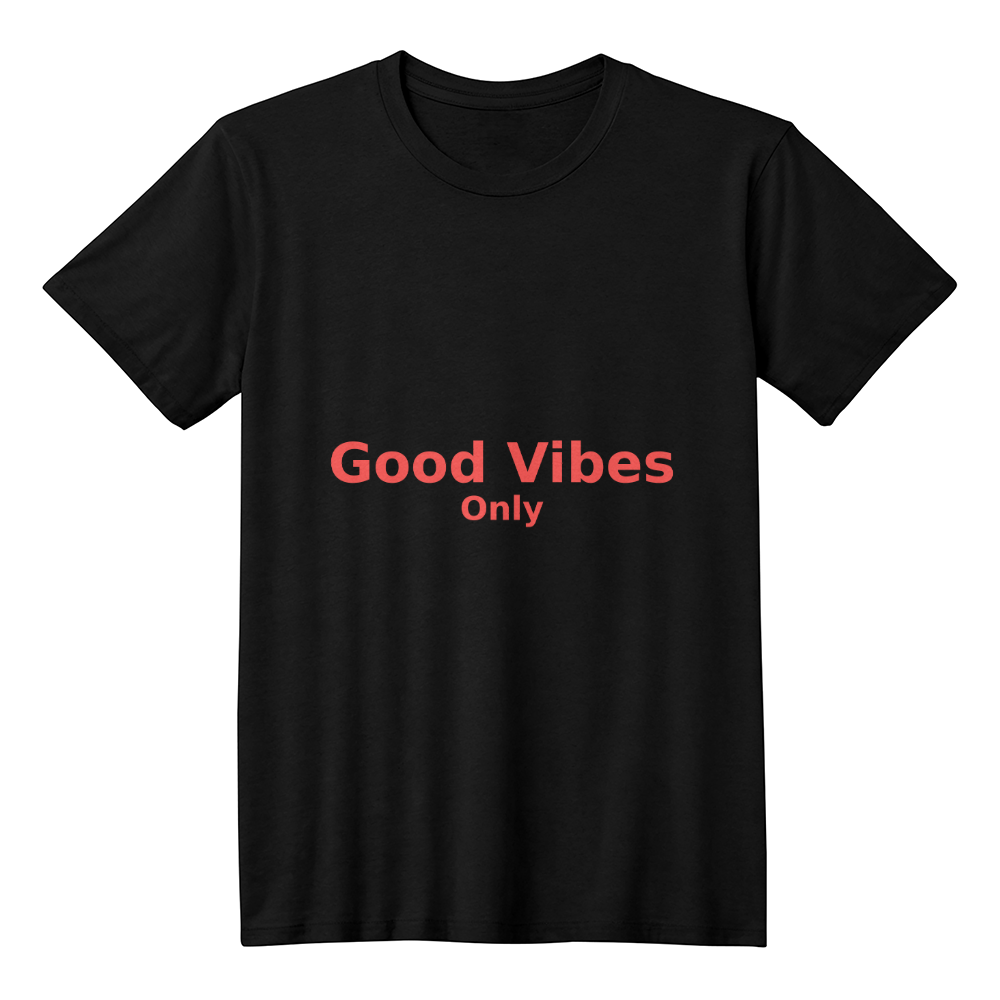 Good Vibes Only Text T-Shirt