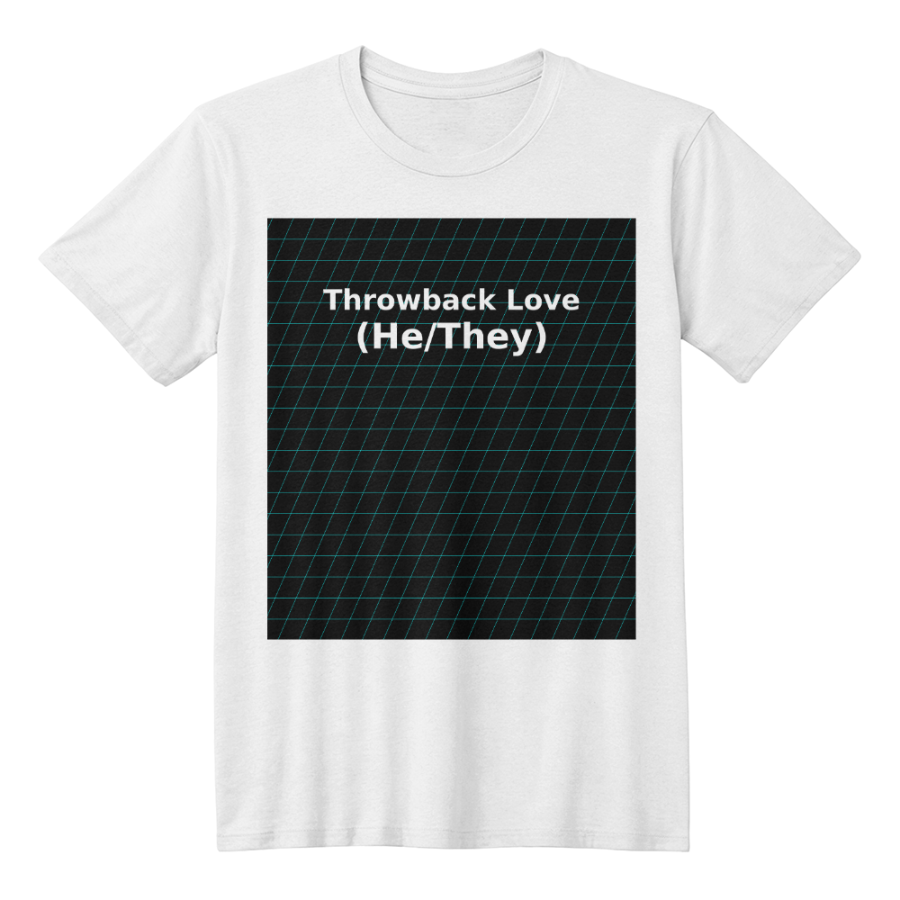 Throwback Love He/They Retro Grid Tee