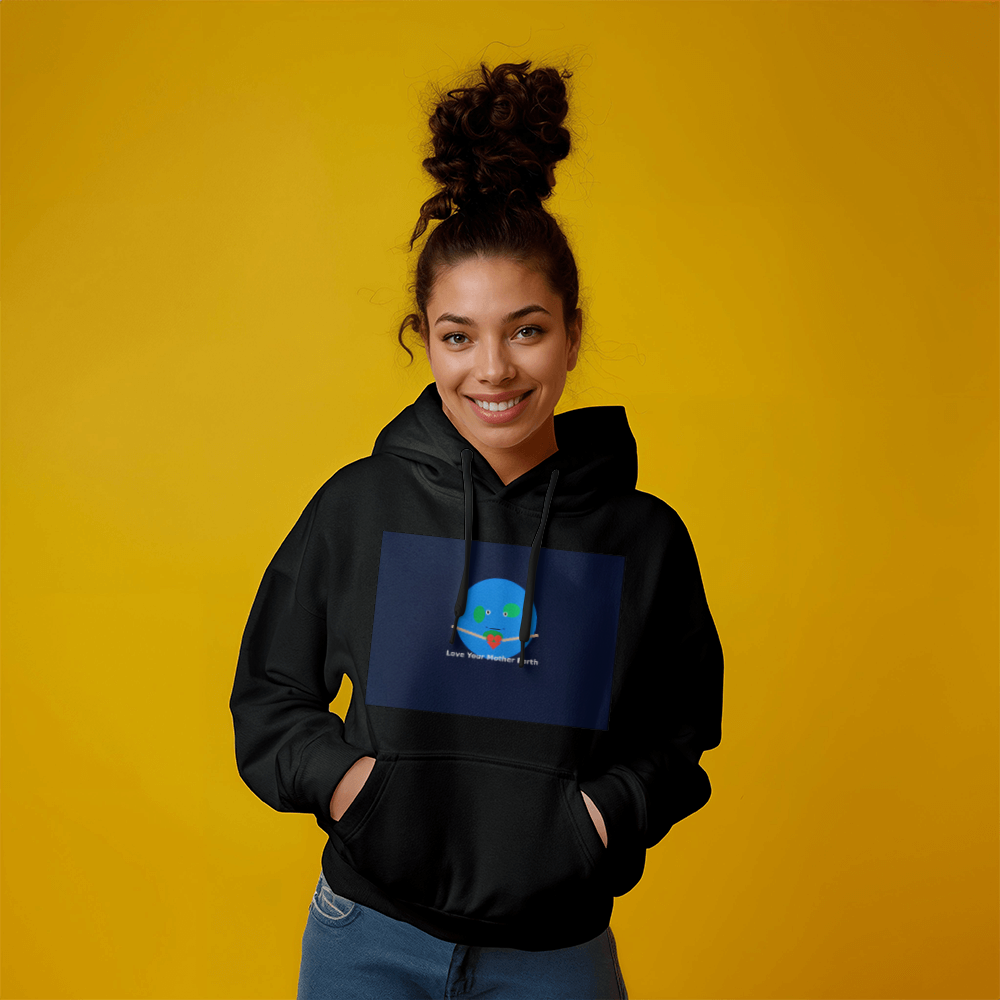 Love Your Mother Earth Hoodie – Cartoon Earth Unisex Sweatshirt