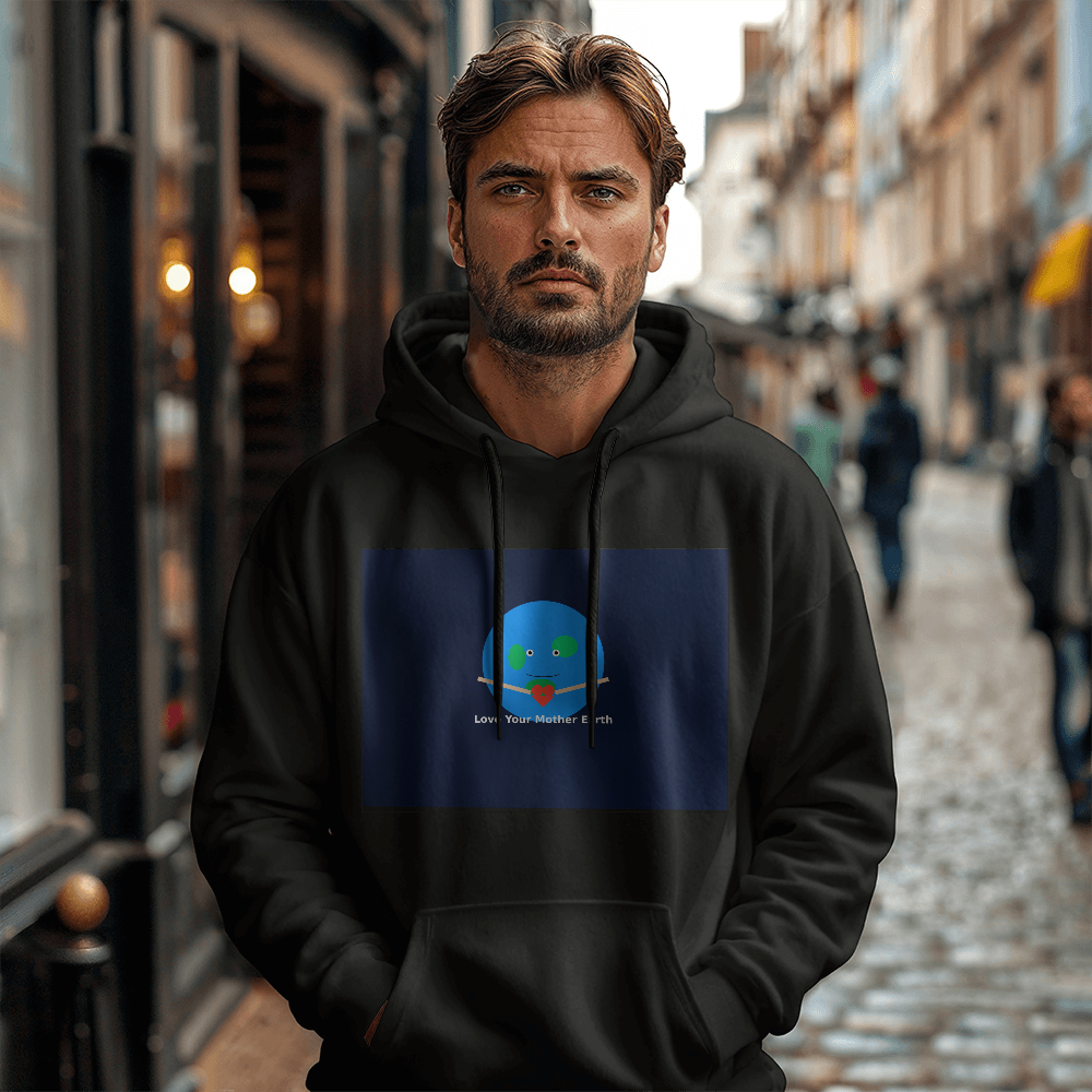 Love Your Mother Earth Hoodie – Cartoon Earth Unisex Sweatshirt