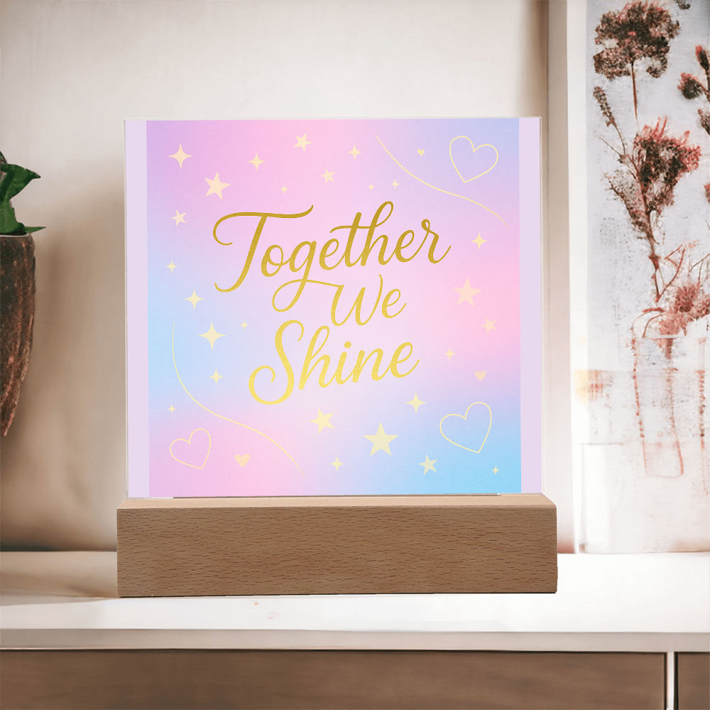 Together We Shine Square Acrylic Plaque