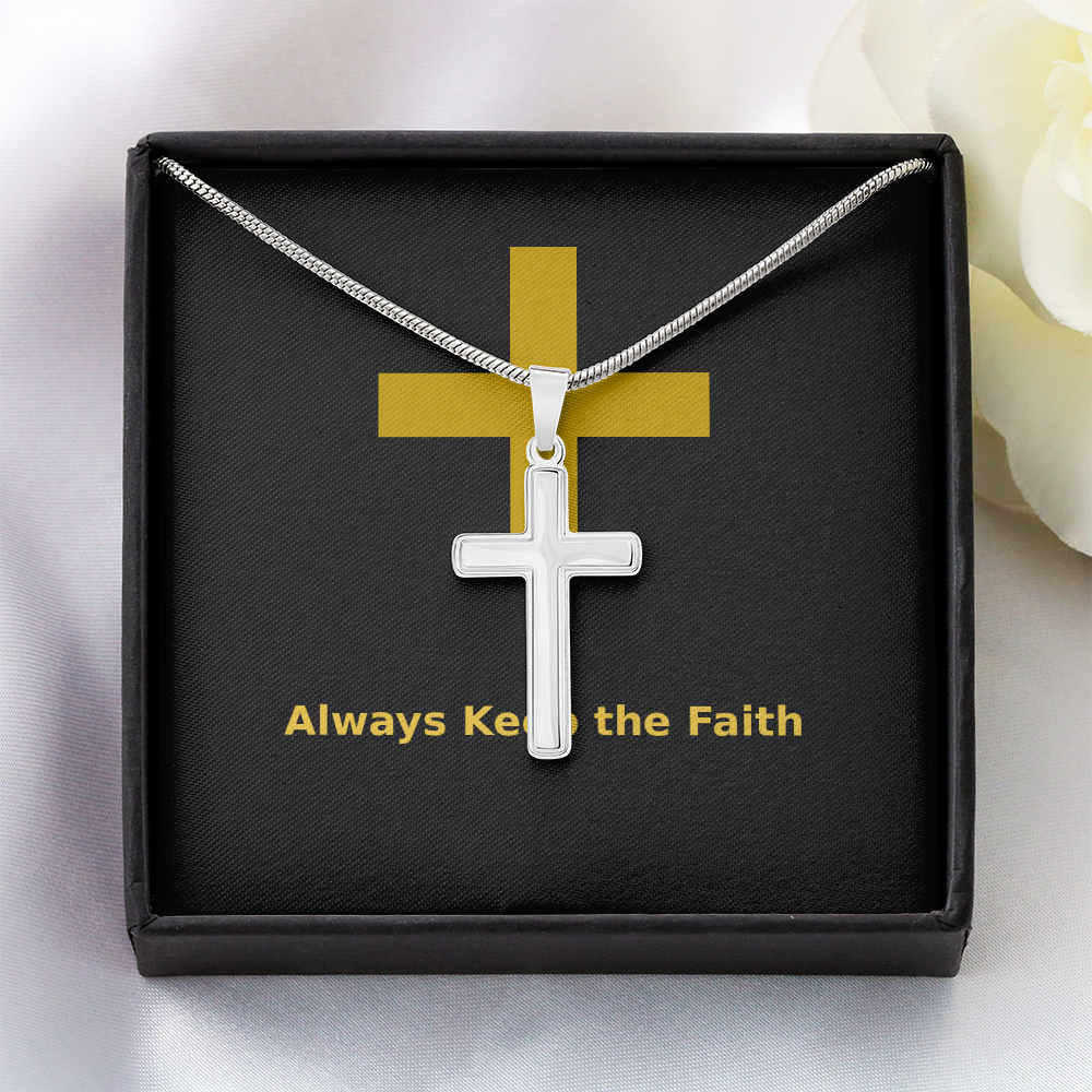 Men's Cross Necklace – Always Keep the Faith