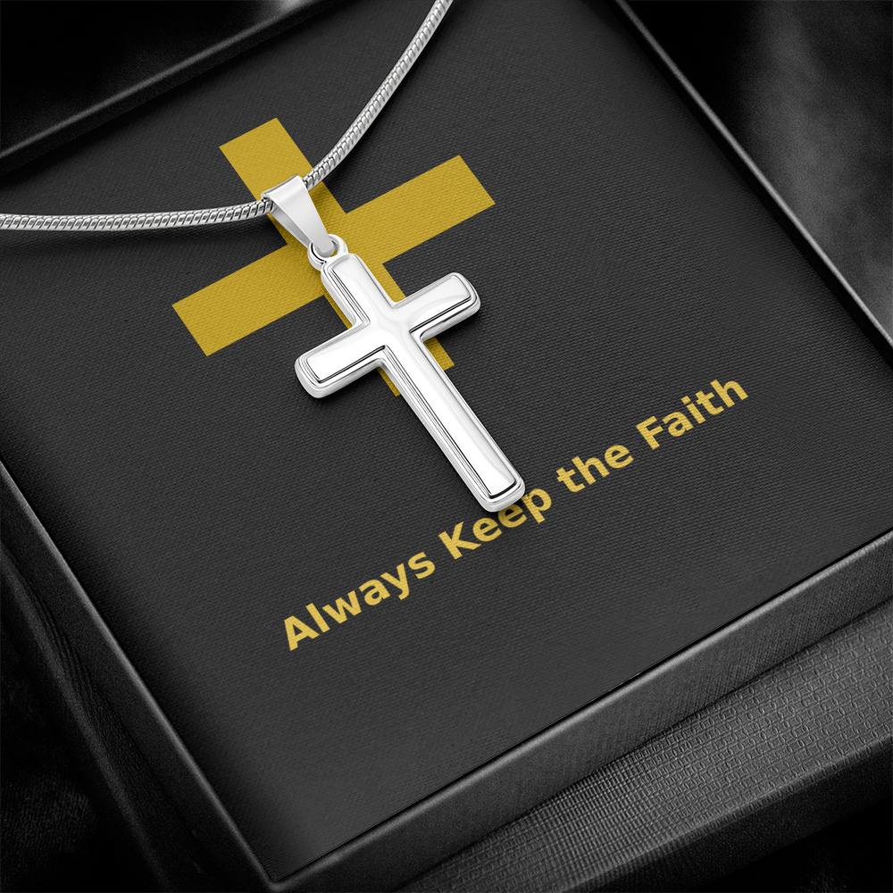 Men's Cross Necklace – Always Keep the Faith