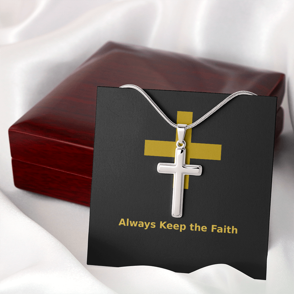 Men's Cross Necklace – Always Keep the Faith