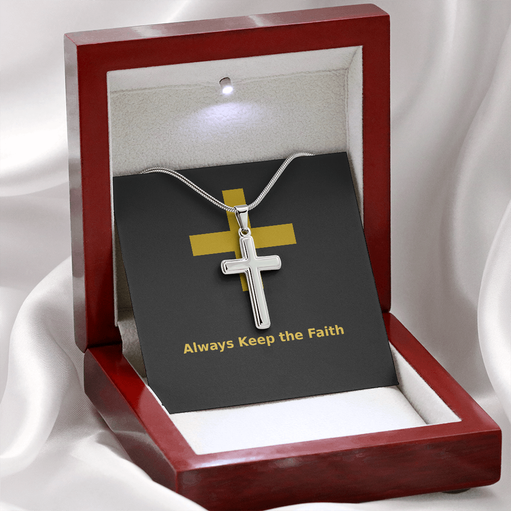 Men's Cross Necklace – Always Keep the Faith