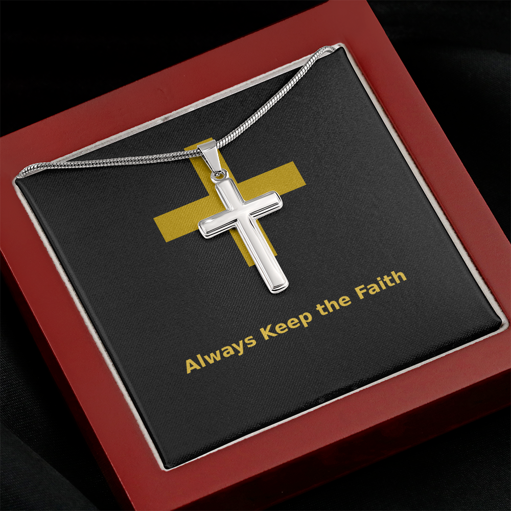 Men's Cross Necklace – Always Keep the Faith