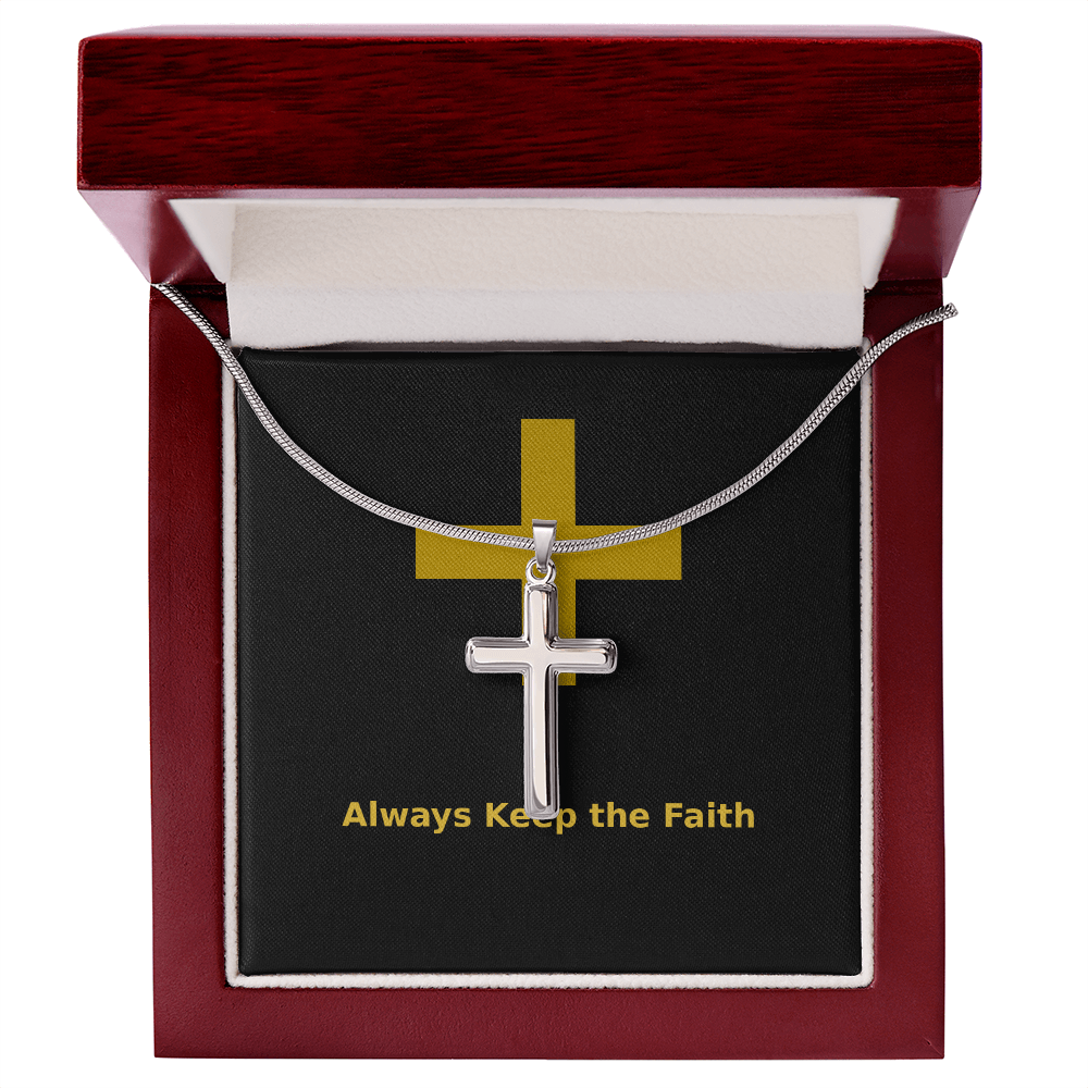 Men's Cross Necklace – Always Keep the Faith