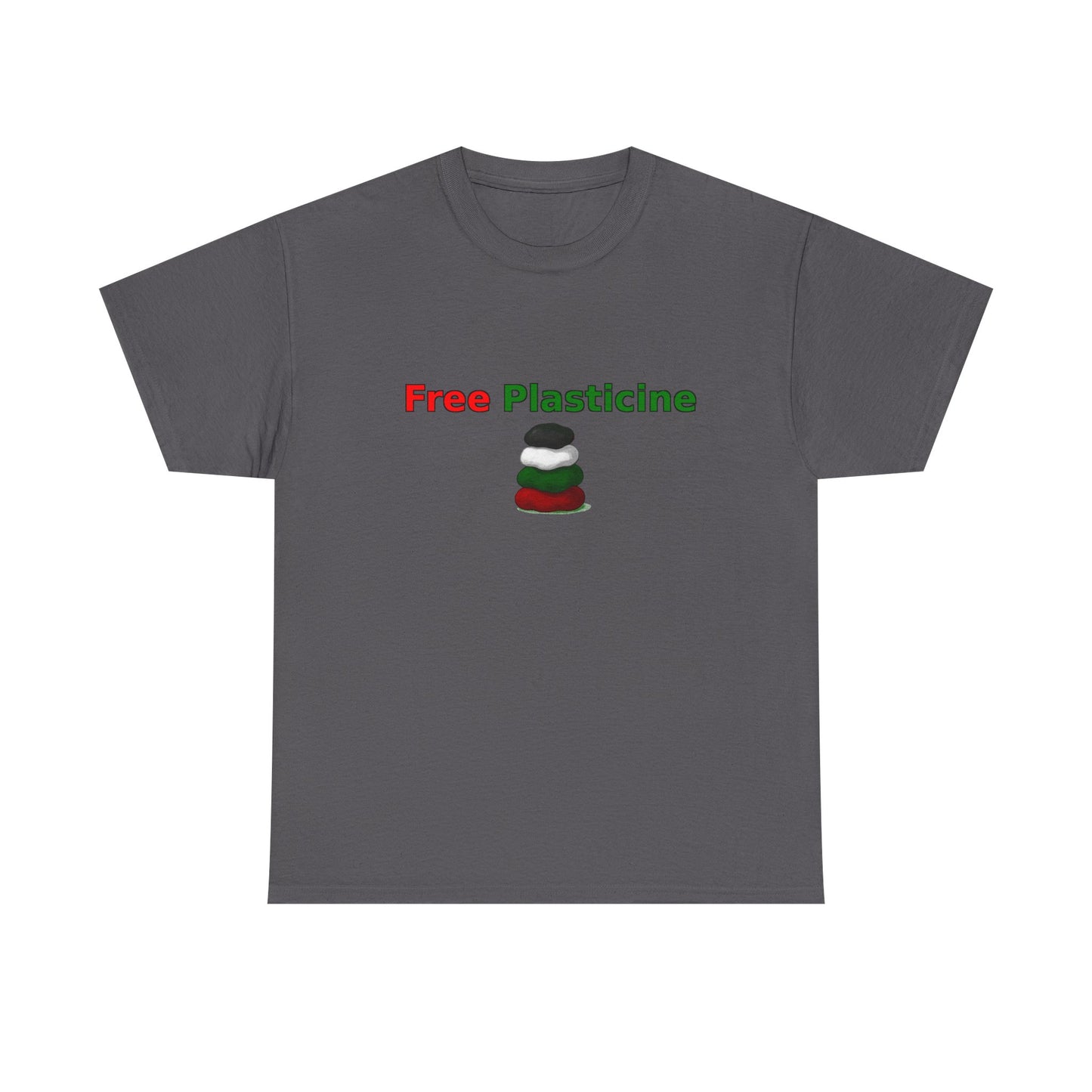 Free Plasticine Flag Colours Unisex Heavy Cotton Tee