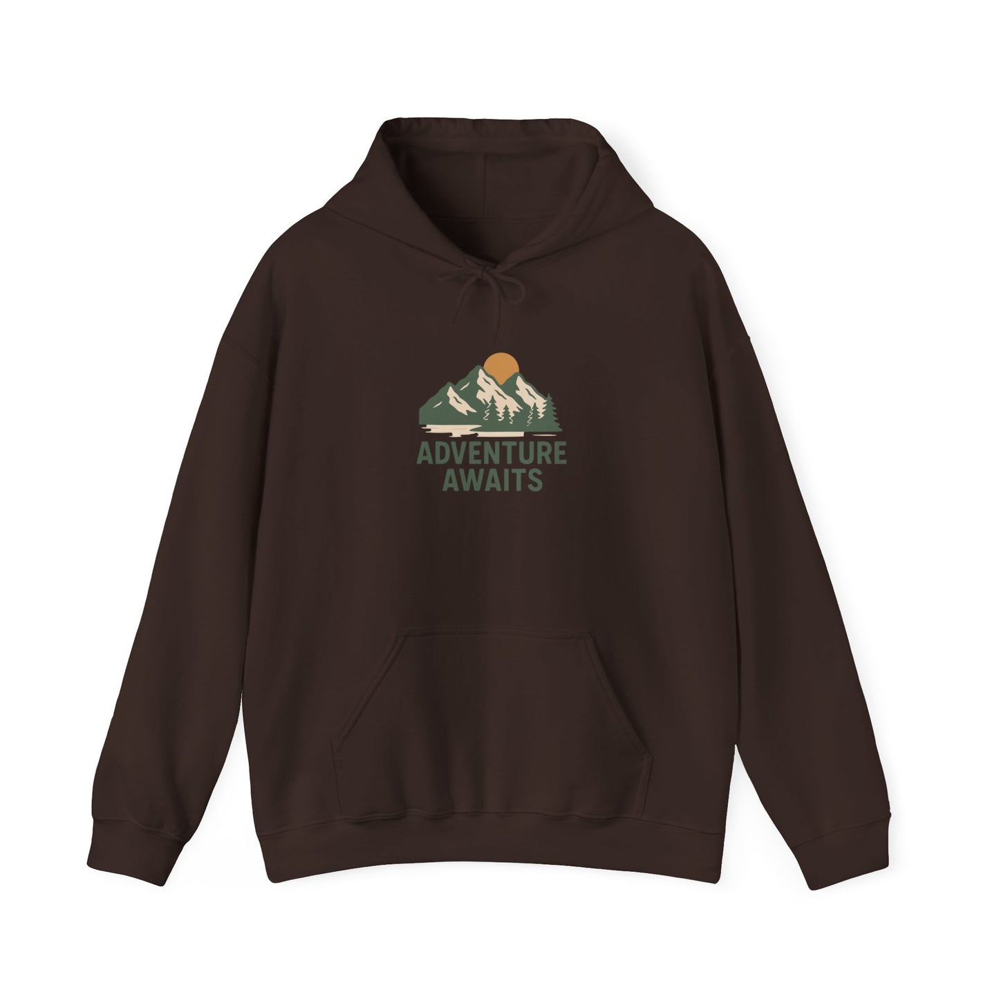 Adventure Awaits Unisex Hoodie, Cozy Outdoor Sweatshirt, Camping Gift, Hiking Apparel, Travel Essential, Nature Lover's Gear