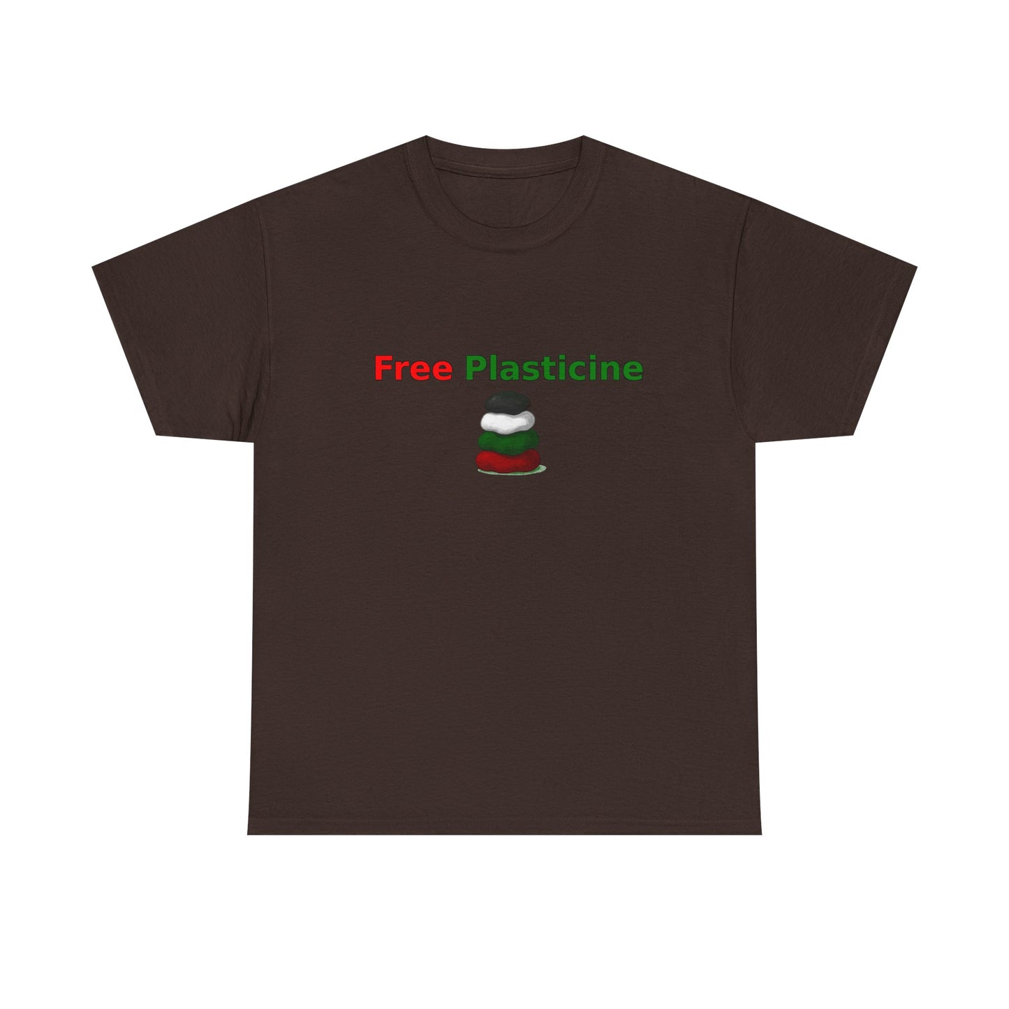 Free Plasticine Flag Colours Unisex Heavy Cotton Tee