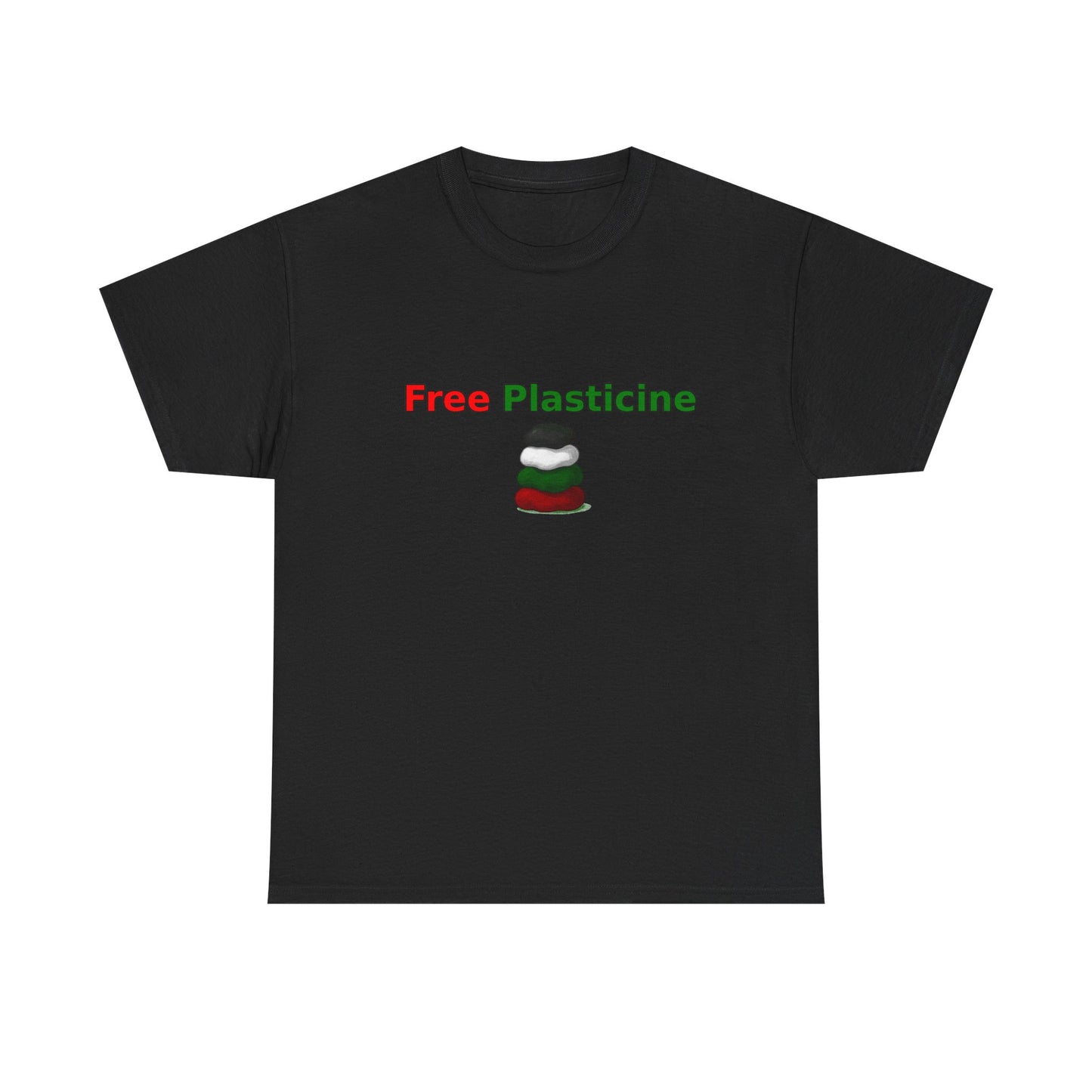 Free Plasticine Flag Colours Unisex Heavy Cotton Tee